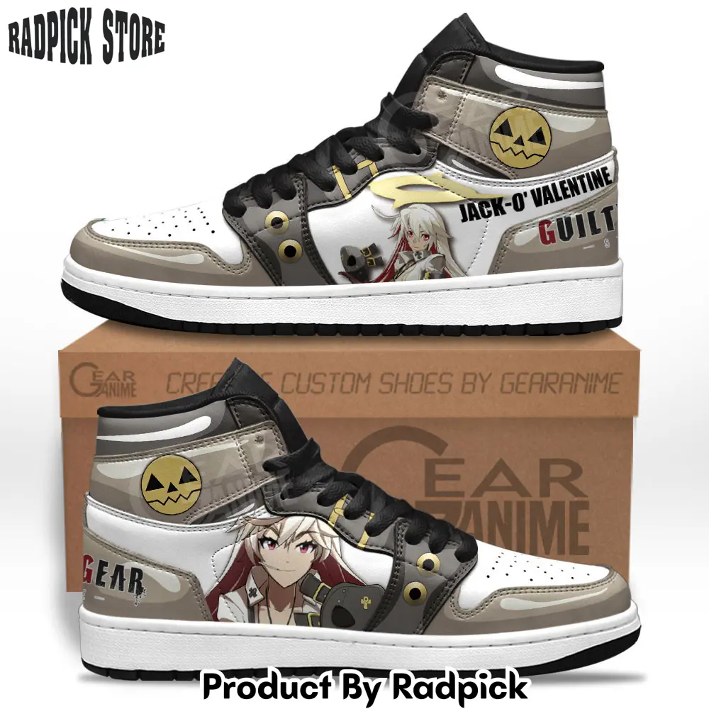 Jacko valentine air jordan high top sneakers anime guilty gear mn13  rp0253005